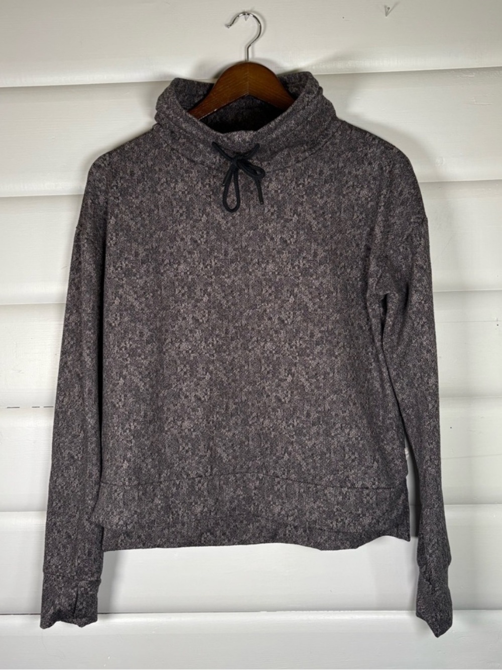 Mondetta Performance + Luxury Cowl Neck Pullover Size M Grey